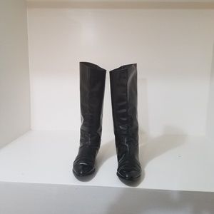Black  Leather Boots